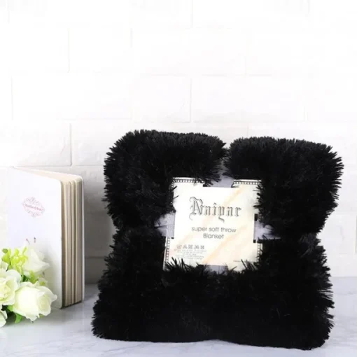 Soft Fuzzy Faux Fur Throw Blankets,Solid Reversible Lightweight Long Hair Shaggy Blanket,Fluffy Cozy Plush Comfy Microfiber Fleece Blankets Decoration for Couch Sofa Bed