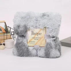Soft Fuzzy Faux Fur Throw Blankets,Solid Reversible Lightweight Long Hair Shaggy Blanket,Fluffy Cozy Plush Comfy Microfiber Fleece Blankets Decoration for Couch Sofa Bed