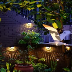 Solar Fence Lights Outdoor Waterproof Garden Lights Solar Wall Lights for Fence Yard Villa Garden Garage Deck Stairs Landscape Decoration
