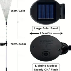Solar Firework Lights - 120 LEDs Outdoor Pathway & Garden Fairy Lights, 2 Lighting Modes for Yard & Driveway Landscape