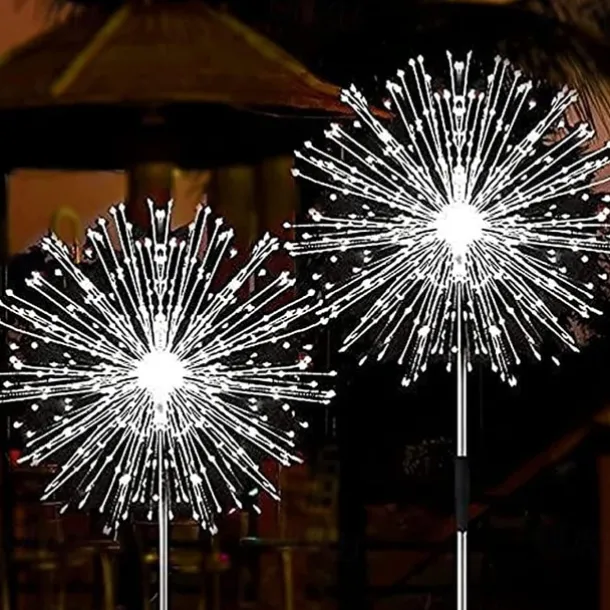 Solar Fireworks Lights 90/120/150/200 LEDS Outdoor DIY Solar Lights Copper Filament Garden Decorative Lights Waterproof Fairy Lights Lawn Lights