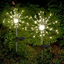 Solar Fireworks Lights 90/120/150/200 LEDS Outdoor DIY Solar Lights Copper Filament Garden Decorative Lights Waterproof Fairy Lights Lawn Lights