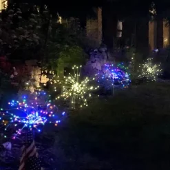 Solar Fireworks Lights 90/120/150/200 LEDS Outdoor DIY Solar Lights Copper Filament Garden Decorative Lights Waterproof Fairy Lights Lawn Lights