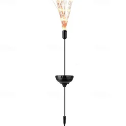 Solar Fireworks Lights Pathway Lights Outdoor 2x 1x LED Stake Lights for Walkway Garden Backyard Landscape Decoration 120LEDs Fairy Christmas Light for Garden Street Yard Lawn