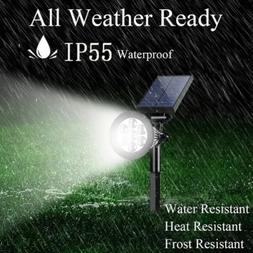 Solar Flood Lights Garden Spotlight Outdoor Waterproof 7LED Ground Plug Lawn Lamp LED Flood Light Courtyard Landscape Garden Decorative Lighting Garden Light