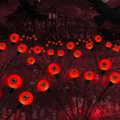 Solar Garden Light Waterproof Firefly Lights Outdoor Starburst Swaying Lights 2 Modes 6/8/10 Heads for Yard Patio Pathway Decoration