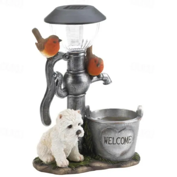 Solar Garden Ribbit Decor Ornaments Outdoor Solar Light Lawn Decorations Cute Animal Stake Patio Yard Statue Waterproof Gifts for Cat Lovers