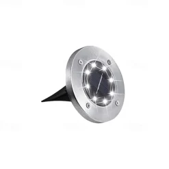 Solar Ground Lights 8LEDs Garden Lights Patio Disk Lights In-Ground Outdoor Landscape Lighting for Lawn Patio Pathway Yard Deck Walkway