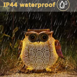Solar Iron Art Cartoon Owl Lantern Courtyard Ground Insertion Lawn Light Garden Animal Landscape Decoration LED Light