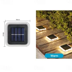 Solar LED Buried Light Outdoor Waterproof Wall Lights 8 LED Garden Pathway Garden Park Lawn Yard Patio Walkway Decoration