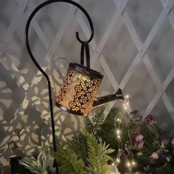 Solar Outdoor Lights LED Garden Patio Lamp Waterproof Watering Can Kettle LED Fairy Light Lawn Lamp Garden Decor Landscape Yard Lawn Fence Lighting