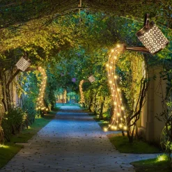 Solar Outdoor Lights LED Garden Patio Lamp Waterproof Watering Can Kettle LED Fairy Light Lawn Lamp Garden Decor Landscape Yard Lawn Fence Lighting