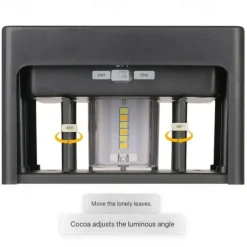 Solar Outdoor Wall Lamp 2 Modes Lighting Adjustable Solar Light Up And Down Luminous Villa Courtyard Wall Railing Decor Light Outdoor Waterproof Spot Light for Yard Deck Garden Garage Walkway Porch