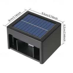 Solar Outdoor Wall Lamp 2 Modes Lighting Adjustable Solar Light Up And Down Luminous Villa Courtyard Wall Railing Decor Light Outdoor Waterproof Spot Light for Yard Deck Garden Garage Walkway Porch