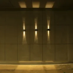 Solar Outdoor Wall Lamp 2 Modes Lighting Adjustable Solar Light Up And Down Luminous Villa Courtyard Wall Railing Decor Light Outdoor Waterproof Spot Light for Yard Deck Garden Garage Walkway Porch