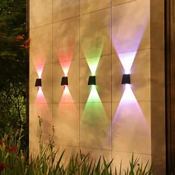 Solar Outdoor Wall Light Waterproof High Brightness Garden Decor Lights Backyard Courtyard Home Decor Solar LED Wall Lamps