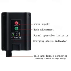 Solar Power String Light 50M-400LEDs 100M-800LEDs with Remote Control 8 Mode Flashing Timing Set Plug-in Dual Purpose Thanksgiving Christmas Outdoor Party Garden Decoration Fairy Lights Gypsophila 24V