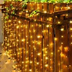 Solar Power String Light 50M-400LEDs 100M-800LEDs with Remote Control 8 Mode Flashing Timing Set Plug-in Dual Purpose Thanksgiving Christmas Outdoor Party Garden Decoration Fairy Lights Gypsophila 24V