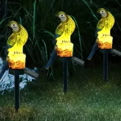 Solar Powered Garden Lights Owl Parrot Lawn Light Solar Lights Waterproof Solar Led Light Outdoor Decoration Solar Lamp Led Lights