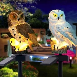 Solar Powered Garden Lights Owl Parrot Lawn Light Solar Lights Waterproof Solar Led Light Outdoor Decoration Solar Lamp Led Lights