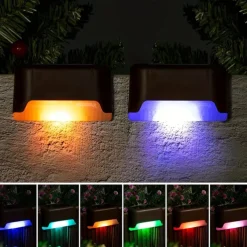 Solar Step Light Waterproof Courtyard Lights Fence Decor Wall Lamp Outdoor Railing Stair Step Decorative Lighting