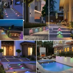 Solar Step Light Waterproof Courtyard Lights Fence Decor Wall Lamp Outdoor Railing Stair Step Decorative Lighting