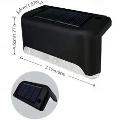 Solar Step Light Waterproof Courtyard Lights Fence Decor Wall Lamp Outdoor Railing Stair Step Decorative Lighting