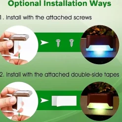 Solar Step Light Waterproof Courtyard Lights Fence Decor Wall Lamp Outdoor Railing Stair Step Decorative Lighting