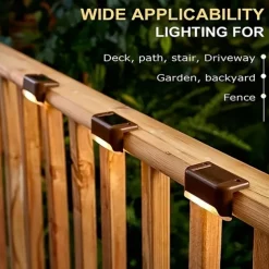 Solar Step Light Waterproof Courtyard Lights Fence Decor Wall Lamp Outdoor Railing Stair Step Decorative Lighting