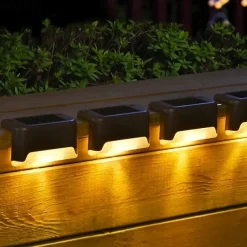 Solar Step Light Waterproof Courtyard Lights Fence Decor Wall Lamp Outdoor Railing Stair Step Decorative Lighting