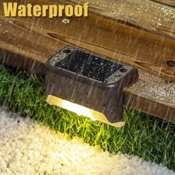 Solar Step Light Waterproof Courtyard Lights Fence Decor Wall Lamp Outdoor Railing Stair Step Decorative Lighting