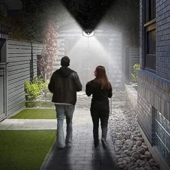 Solar Wall Lights Outdoor 100LEDs 3 Modes 270 Lighting Angle Solar Motion Sensor Outdoor Lamp IP65 Waterproof Light Control Solar Wall Lamp Suitable for Garage Fence Deck Courtyard