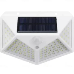 Solar Wall Lights Outdoor 100LEDs 3 Modes 270 Lighting Angle Solar Motion Sensor Outdoor Lamp IP65 Waterproof Light Control Solar Wall Lamp Suitable for Garage Fence Deck Courtyard