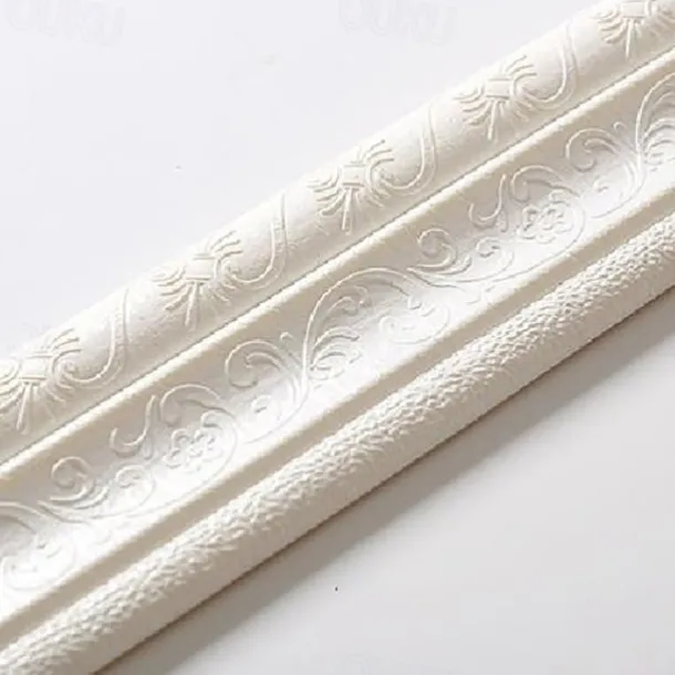 Solid Color 3D Wallpaper Border Waistline Baseboard Peel and Stick Self Adhesive Marble Waterproof PVC/Vinyl Modern Wall Decal for Room Multiple Size