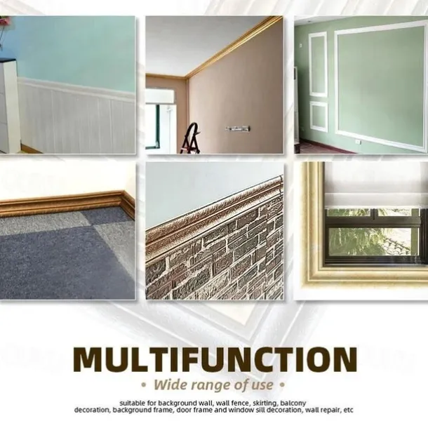 Solid Color 3D Wallpaper Border Waistline Baseboard Peel and Stick Self Adhesive Marble Waterproof PVC/Vinyl Modern Wall Decal for Room Multiple Size