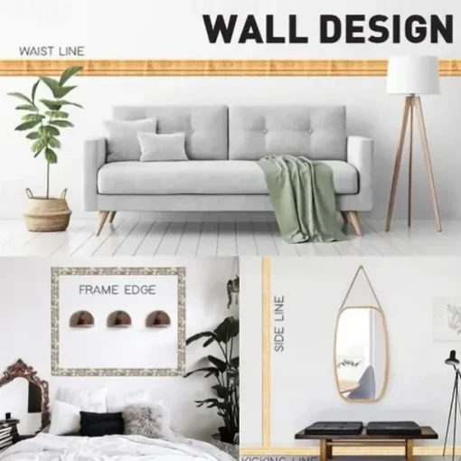 Solid Color 3D Wallpaper Border Waistline Baseboard Peel and Stick Self Adhesive Marble Waterproof PVC/Vinyl Modern Wall Decal for Room Multiple Size