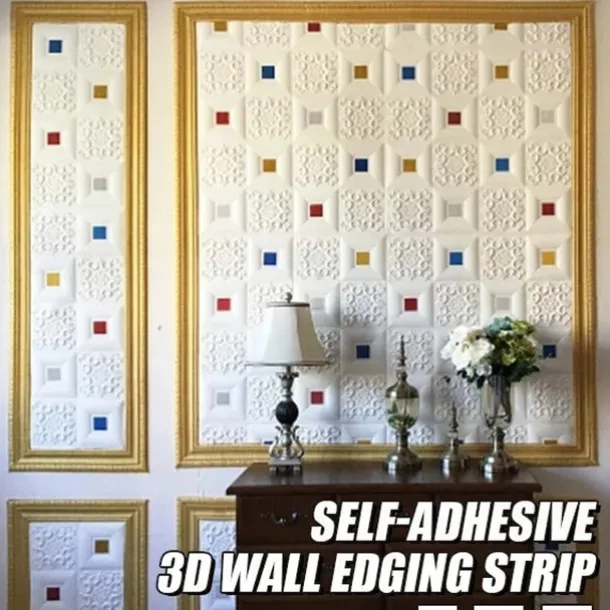 Solid Color 3D Wallpaper Border Waistline Baseboard Peel and Stick Self Adhesive Marble Waterproof PVC/Vinyl Modern Wall Decal for Room Multiple Size