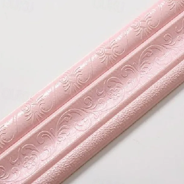 Solid Color 3D Wallpaper Border Waistline Baseboard Peel and Stick Self Adhesive Marble Waterproof PVC/Vinyl Modern Wall Decal for Room Multiple Size