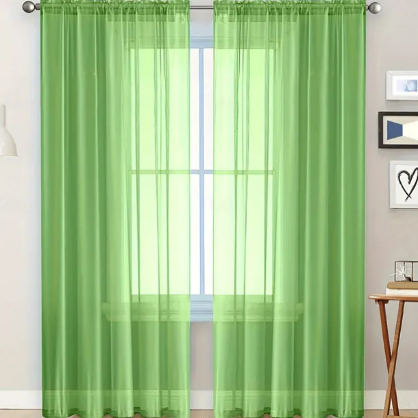 Solid Color Trilon Curtains, Gauze Curtains, Semi-Blackout Balcony Thin Curtains