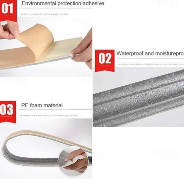 Solid Color Wallpaper Border Waistline Baseboard Peel and Stick Self Adhesive PVC/Vinyl Modern Waterproof Wall Decal for Room 230*10cm