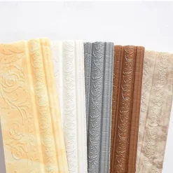 Solid Color Wallpaper Border Waistline Baseboard Peel and Stick Self Adhesive PVC/Vinyl Modern Waterproof Wall Decal for Room 230*10cm