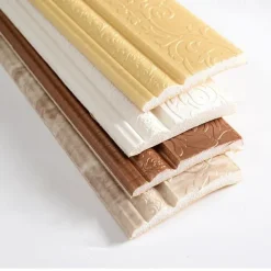 Solid Color Wallpaper Border Waistline Baseboard Peel and Stick Self Adhesive PVC/Vinyl Modern Waterproof Wall Decal for Room 230*10cm