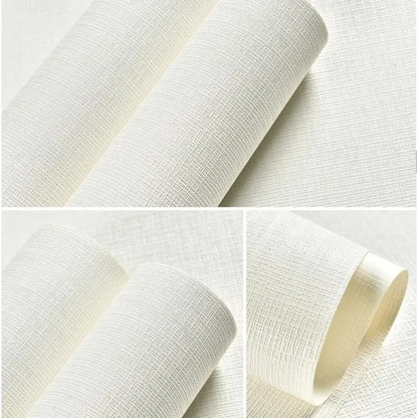 Solid Color Wallpaper Waterproof Plain Cloth Self Adhesive Wall Covering for Bedroom Living Room Wall Sticker 53x1000cm / 20.87''x393.7''