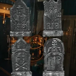 Solid Foam Gravestone Halloween Prop Bar Haunted House Secret Room Decoration 4pcs
