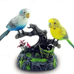 Sound Activated Chirping Bird,Interactive Toy, Eelctric Birds Talking Parrots Electronic Pets Office Home Decoration Pen Holders Kids Toys