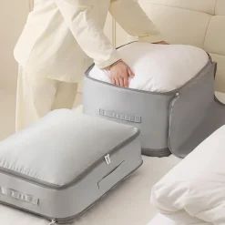 Space Saving Self Compression Organizer, Oxford Fabric Compression Bags for Clothes, Blankets, Comforters, Extra Large Travel & Storage Organizer for Quilts and Winter Jackets