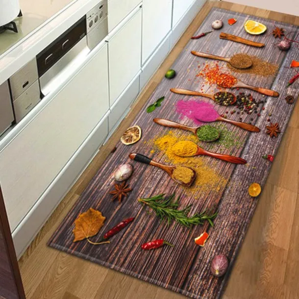 Spices Area Rug Kitchen Mat Non-Slip Oil Proof Floor Mat Livingroom Rug Indoor Outdoor Mat Bedroom Decor Bathroom Mat Entrance Rug Door Mat
