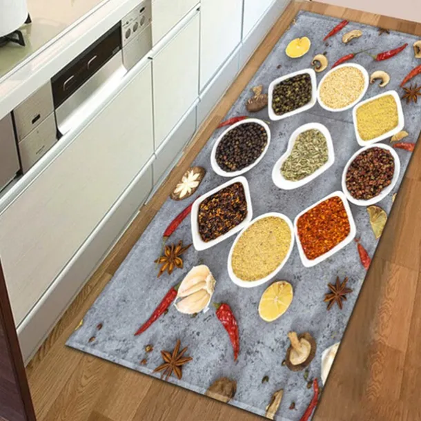 Spices Area Rug Kitchen Mat Non-Slip Oil Proof Floor Mat Livingroom Rug Indoor Outdoor Mat Bedroom Decor Bathroom Mat Entrance Rug Door Mat