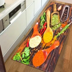 Spices Area Rug Kitchen Mat Non-Slip Oil Proof Floor Mat Livingroom Rug Indoor Outdoor Mat Bedroom Decor Bathroom Mat Entrance Rug Door Mat