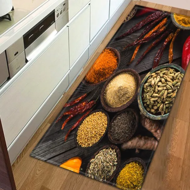 Spices Area Rug Kitchen Mat Non-Slip Oil Proof Floor Mat Livingroom Rug Indoor Outdoor Mat Bedroom Decor Bathroom Mat Entrance Rug Door Mat